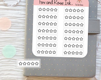 Star Rating Stickers ⎮ Movie and Book Rating Tracker Planner Stickers