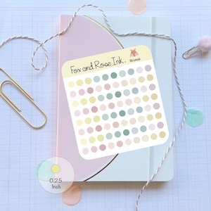 Dot Stickers: Planner Dot Stickers for Bullet Journaling Scrapbooking Notebooks Teacher Planners Pastel Mini Color Dot Stickers Bujo Sticker