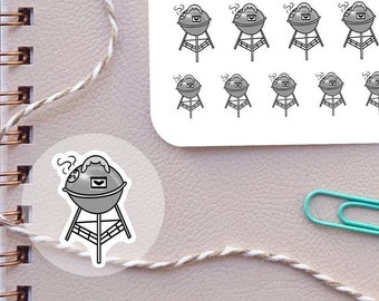 Barbecue STICKER SHEET BBQ Grilling Cookout Food stickers for planner calendar bullet journal organizer