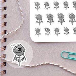 Barbecue STICKER SHEET BBQ Grilling Cookout Food stickers for planner calendar bullet journal organizer