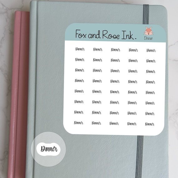 Dinner Planner Stickers Dinner Reminder Stickers for Planners and Calendars