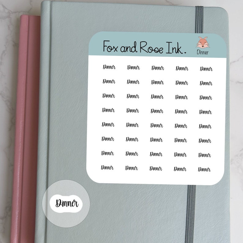 Dinner script planner stickers