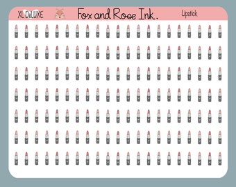 Lipstick Planner Stickers⎮ Lipstick Icon Stickers for Planners and Calendars⎮ Makeup Stickers Sheet⎮ Stickers for Makeup Artist