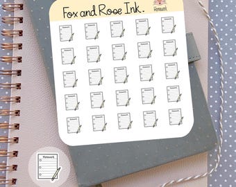 Pegatinas para planificadores de tareas⎮ Íconos de tareas para planificadores y calendarios⎮Pegatinas escolares⎮ Pegatinas para recordatorios de tareas