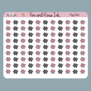 Piggy Bank Planner Stickers⎮ Savings Stickers for Planners and Calendars⎮Budget Sticker Sheet⎮ Piggy Bank Icon Planner Stickers