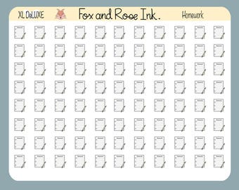 Pegatinas para planificadores de tareas⎮Pegatinas con íconos de tareas para planificadores y calendarios⎮Pegatinas para planificadores escolares⎮Pegatinas para estudiantes