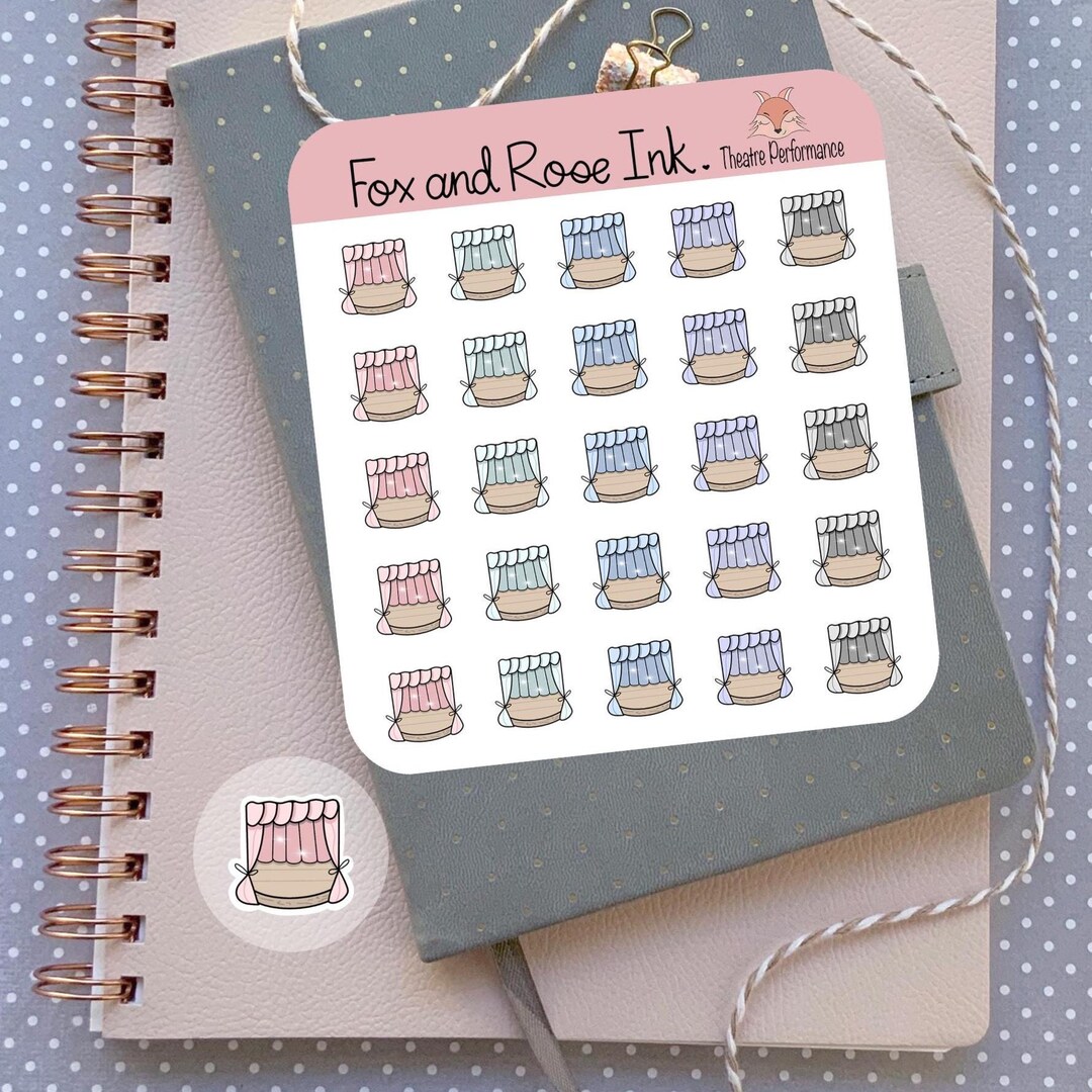 Theatre Planner Stickers⎮ Stage Icon Planners and Calendars⎮ Stage ...