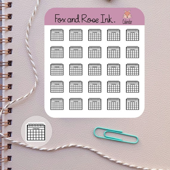 Calendar Stickers⎮ Calendar Planner stickers sheet⎮ Mini Calendar Icon for Planners and Calendars⎮ Appointment Reminder Stickers for Agendas