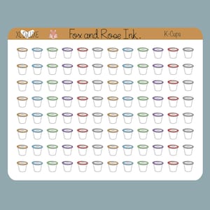 K Cup Planner Stickers⎮ Coffe Pod Icon Stickers for Planners and Calendars⎮ Coffee Lover Stickers⎮ Cafe Stickers