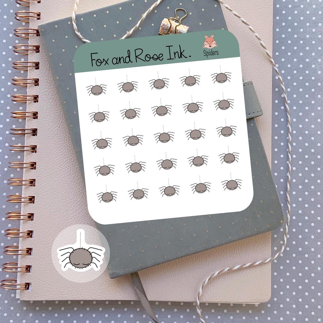 Spider Planner Stickers Stickers⎮ Spider Stickers for Planners and ...