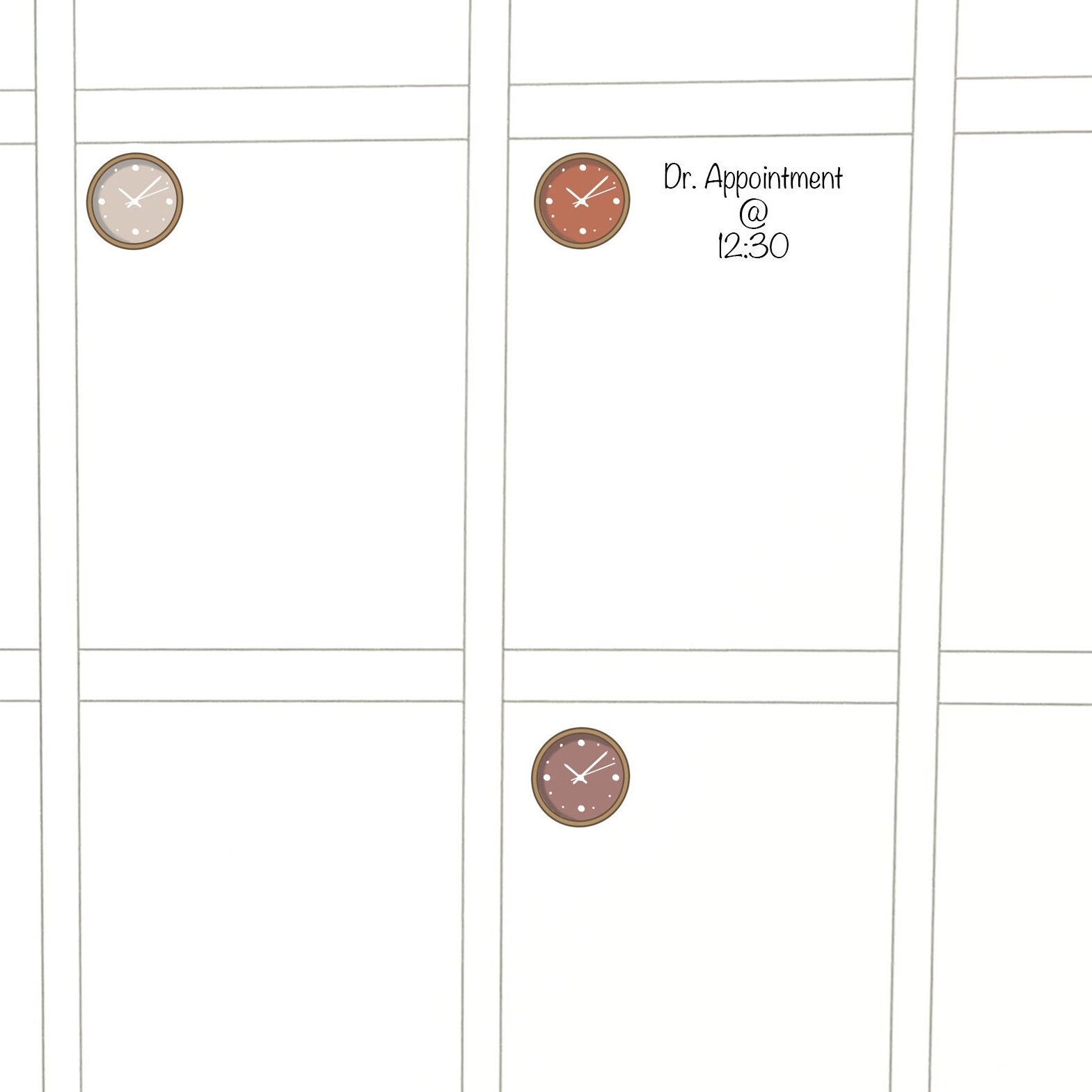 Clock Planner Stickers Alarm Clock Stickers for Planners Time Stickers ...