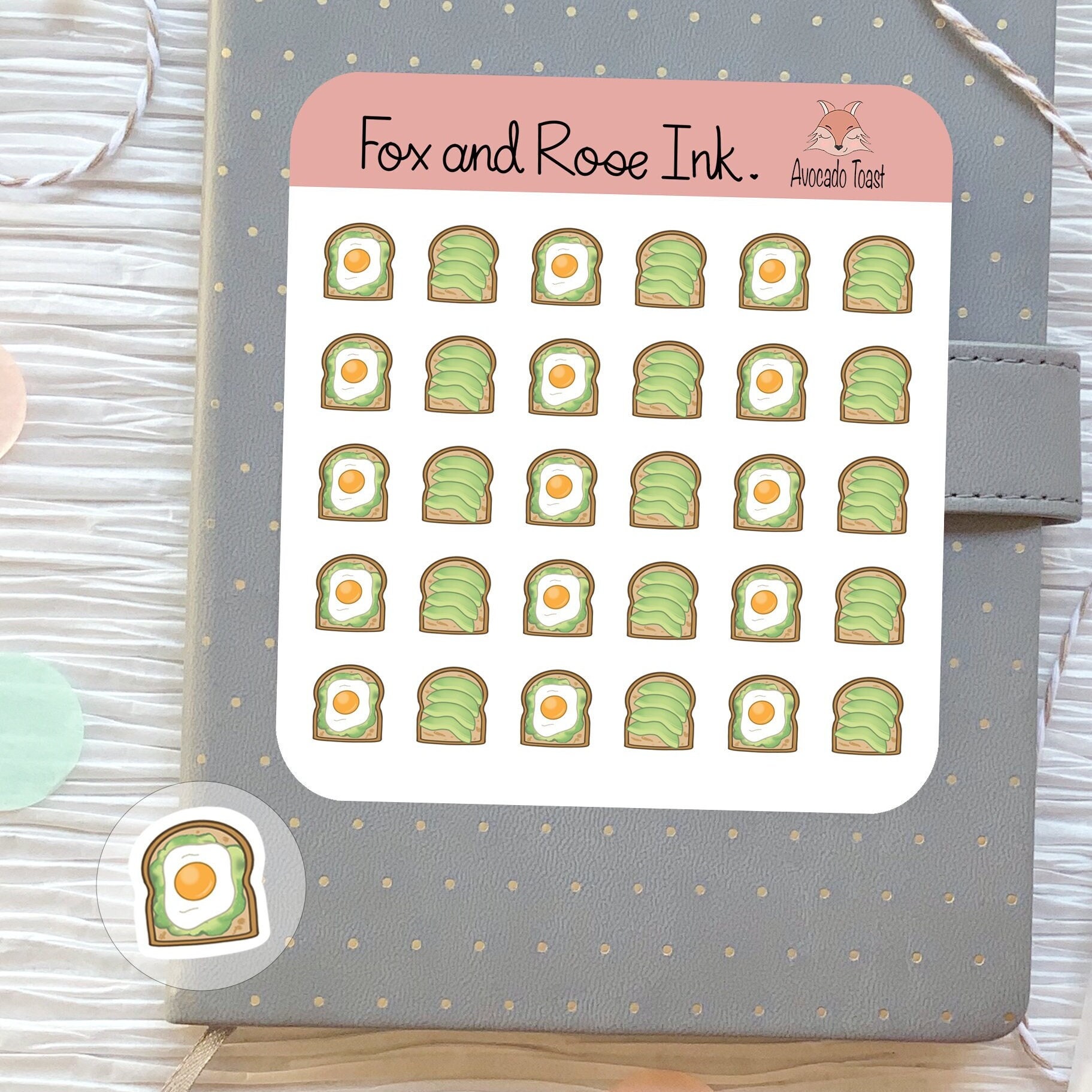 Water Resistant Cute Food Stickers. Kawaii Style Stickers. Bullet Journal  Stickers. Transparent/matte Stickers. Cute Small Stickers. 