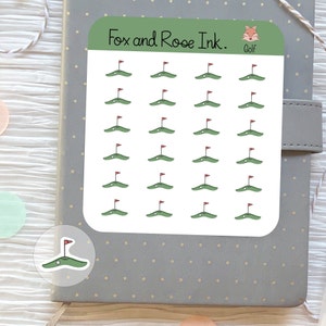Pegatinas de planificador de golf Mini pegatinas de golf para planificadores y calendarios ⎮ Pegatinas de golfista ⎮ Pegatinas de recordatorio de hora de salida