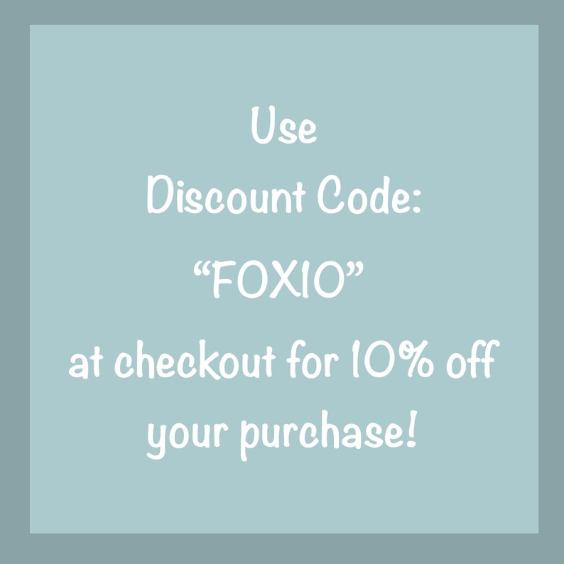 May include: A light blue square with white text that reads "Use Discount Code: "FOXIO" at checkout for 10% off your purchase!"