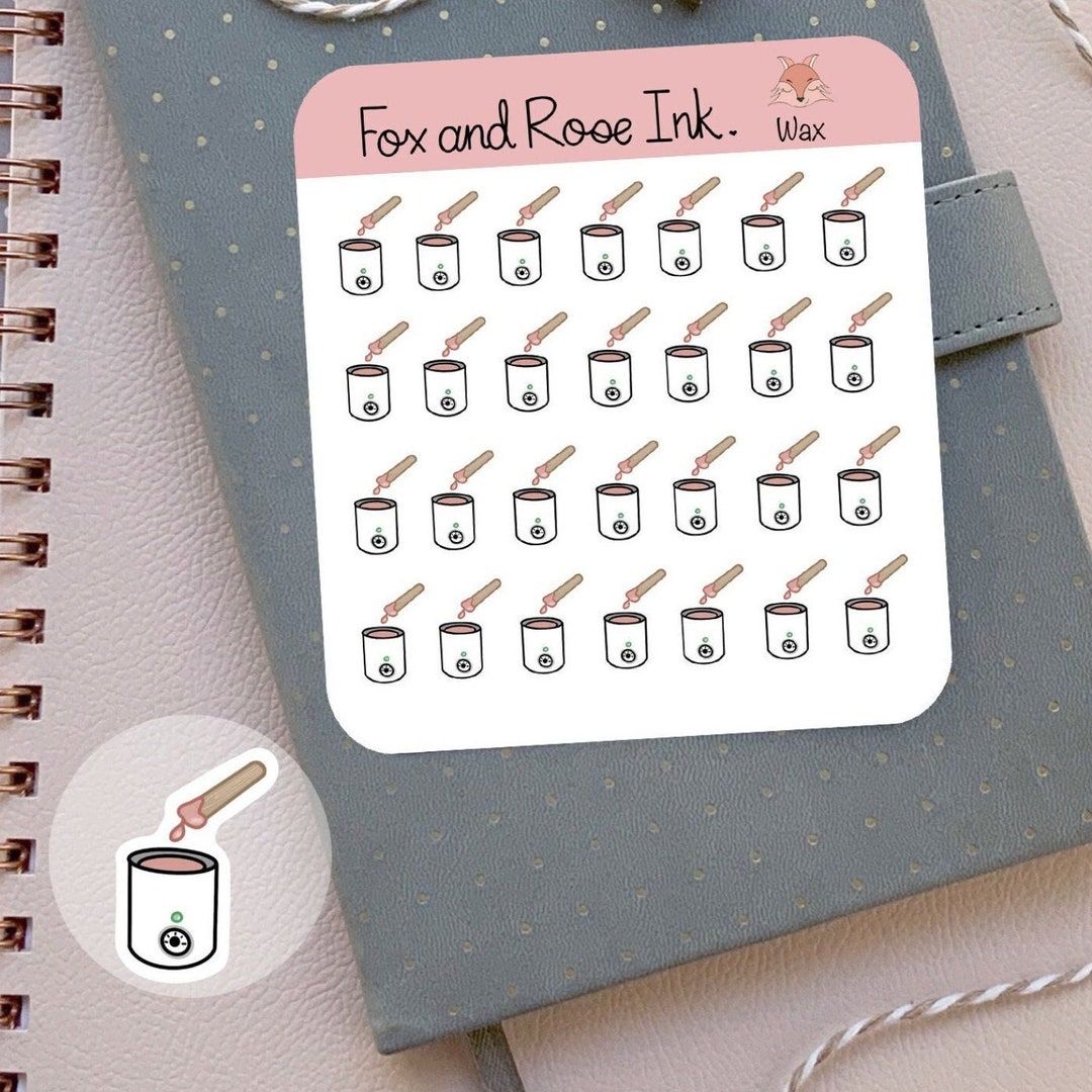 Wax Planner Sticker Wax Sticker Sheet Hair Removal Stickers for Planner