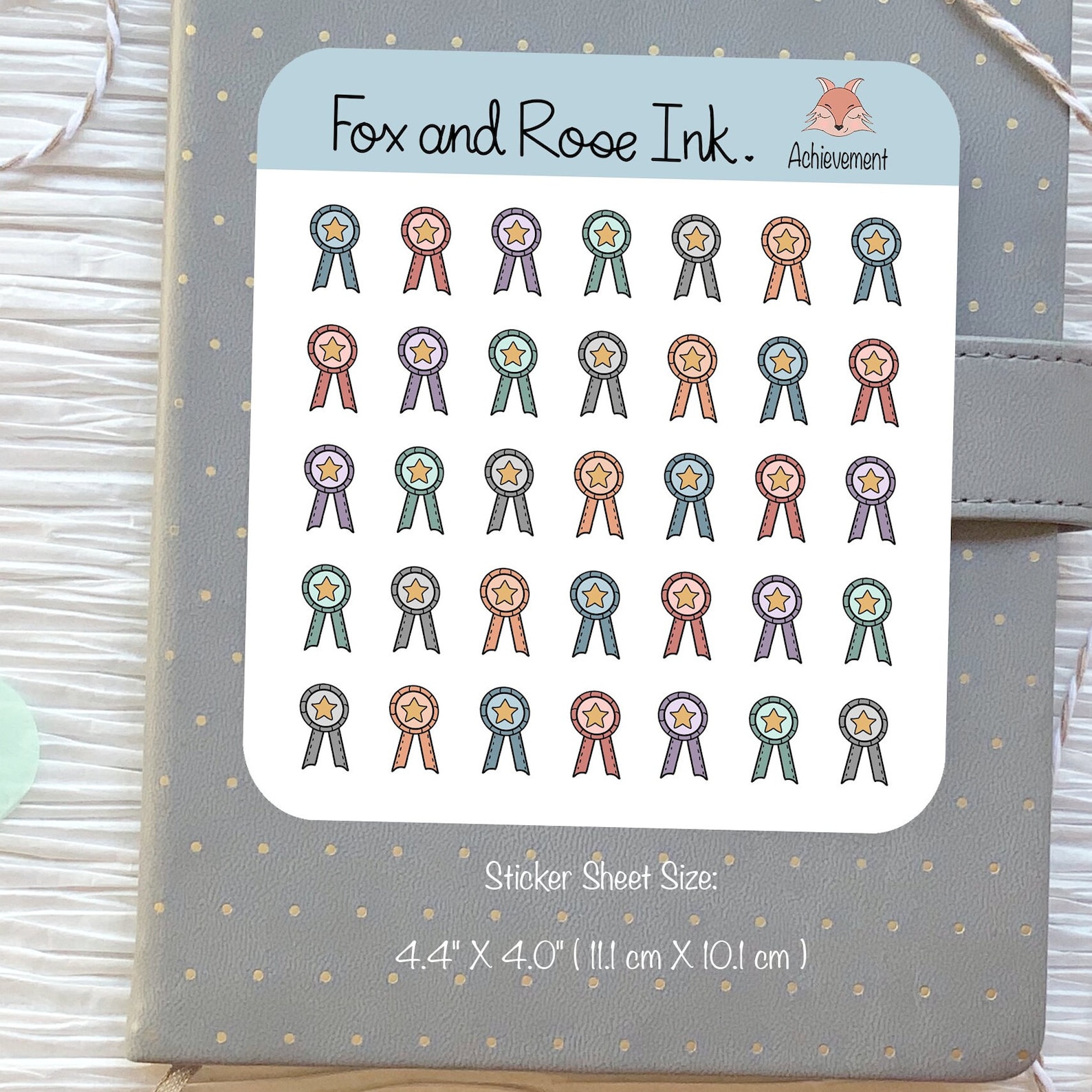 Planner Icon Stickers: Achievement Ribbon Stickers for Planners Award ...