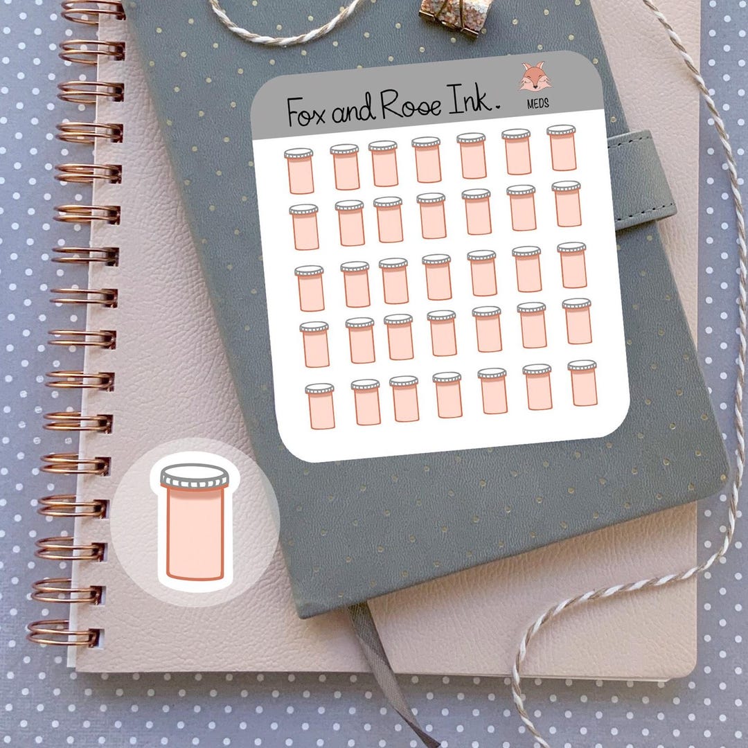 Medicine Planner Stickers Medication Reminder Stickers Pill Stickers RX