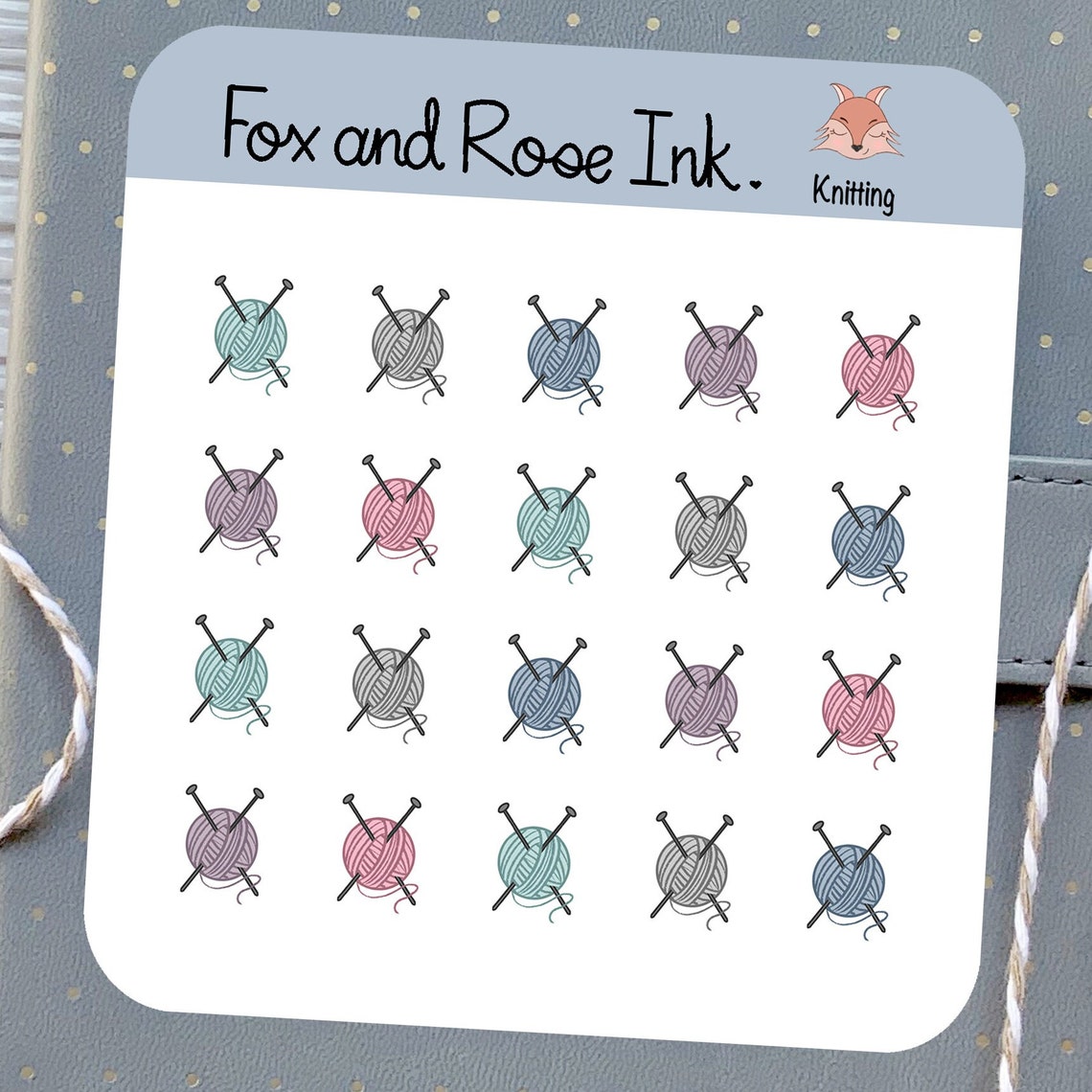 Knit Stickers/ Planner Stickers/ Knitting Stickers for Planners and ...