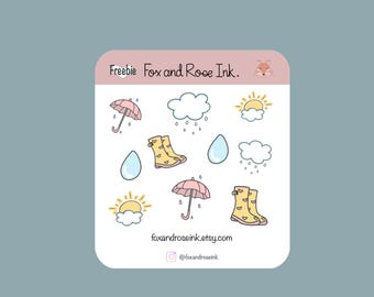 Mini Rainy Day Sticker Sheet