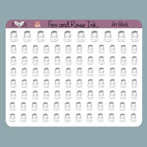 Art Planner Stickers⎮ Art Block Icon Stickers for Planners and Calendars⎮ Painting Stickers Sheet⎮ Art Class Planner Stickers