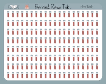 Blood Work Planner Stickers⎮ Blood Lab Work Stickers for Planners and Calendars⎮ Medical Stickers Sheet⎮ Dr Appointment Reminder Stickers