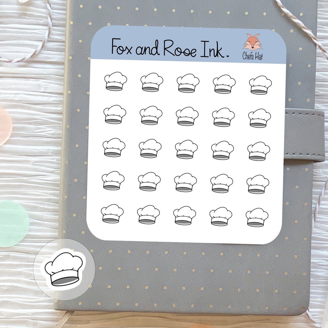 Chefs Hat Icon Planner Stickers Chef Stickers for Planners and ...