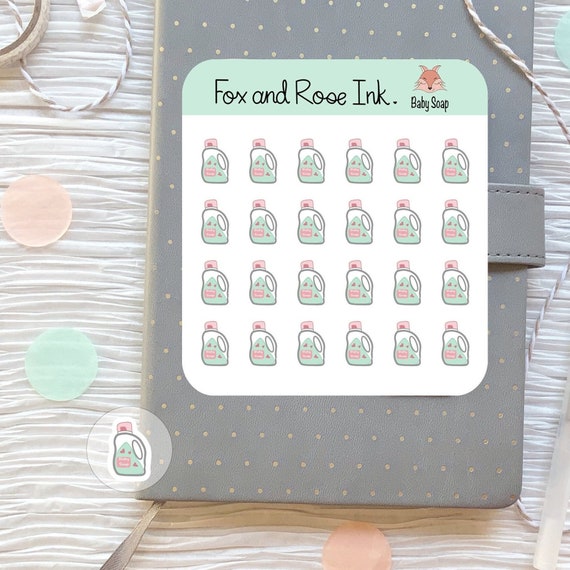 Laundry stickers/ Planner stickers sheet/ Baby stickers for planner and calendars/ Clean clothes stickers/ 24 stickers per sheet
