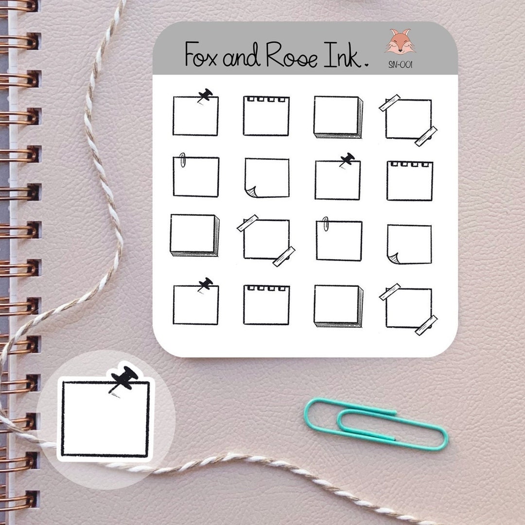 Sticky Note Planner Stickers⎮ Sticky Notes Icon Stickers for Planners ...
