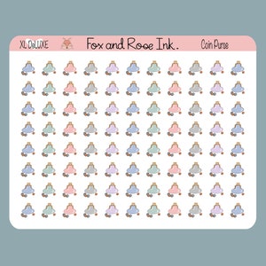 Coin Purse Planner Stickers⎮ Purse Icon Stickers for Planners and Calendars⎮ Coin Stickers Sheet⎮ Money Planner Stickers