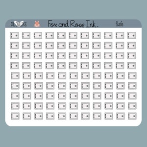 Pegatinas de seguridad para planificadores, pegatinas con iconos de seguridad para planificadores y calendarios, hojas de pegatinas de dinero, pegatinas de bancos