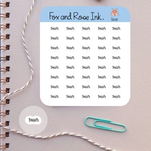 Soccer Script Planner Stickers⎮ Soccer Stickers for Planners Calendars Agendas⎮ Soccer Planner Stickers