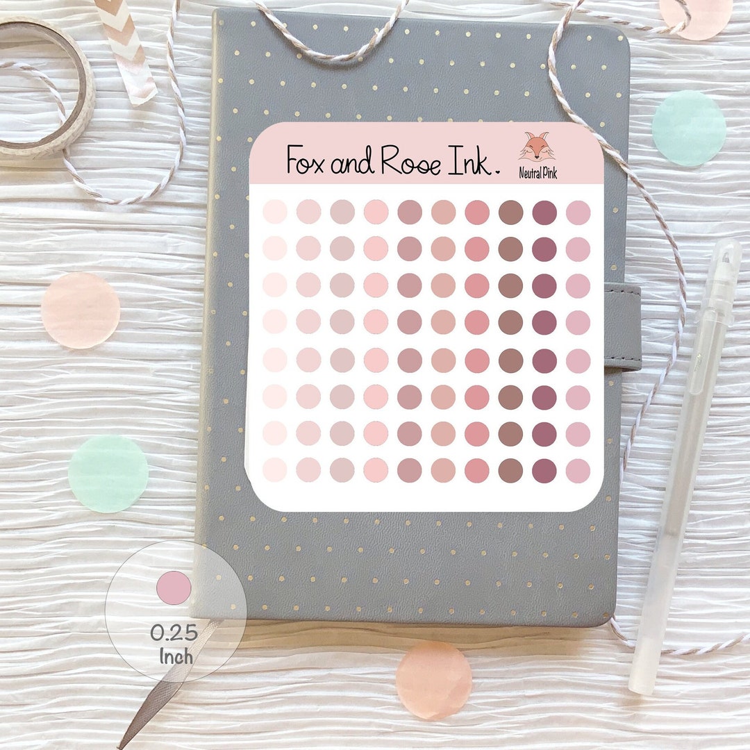 Pink Dot Planner Stickers Mini Dot Stickers for Bullet Journals ...