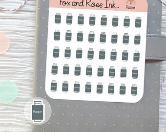 Icon Planner Stickers: Travel Planner Stickers Passport Stickers for Planners Airplane Ticket Sticker Sheet Vacation Stickers for Calendars