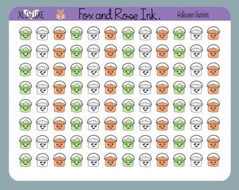Halloween Bucket Planner Stickers⎮ Trick or Treat Bucket Icon Stickers for Planners and Calendars⎮ Halloween Planner Stickers⎮ Fall Stickers