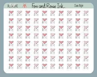 Date Night Planner Stickers⎮ Date Icon Stickers for Planners and Calendars⎮Love Planner Stickers⎮ Dating Stickers