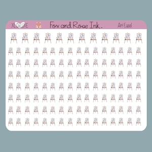 Art Planner Stickers⎮ Art Easel con Stickers for Planners and Calendars⎮ Painting Stickers Sheet⎮ Art Class Planner Stickers