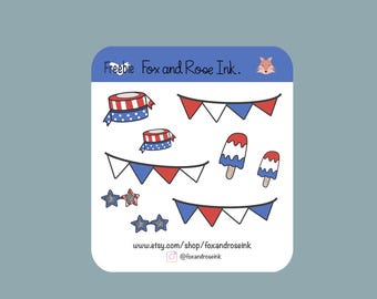 Mini Fourth of July Sticker Sheet