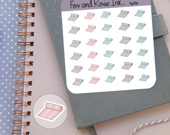 Yoga Planner Stickers⎮ Yoga Mat Icon Stickers⎮ Yoga Class Reminder Stickers⎮ Stretch Stickers⎮ Fitness Exercise Stickers