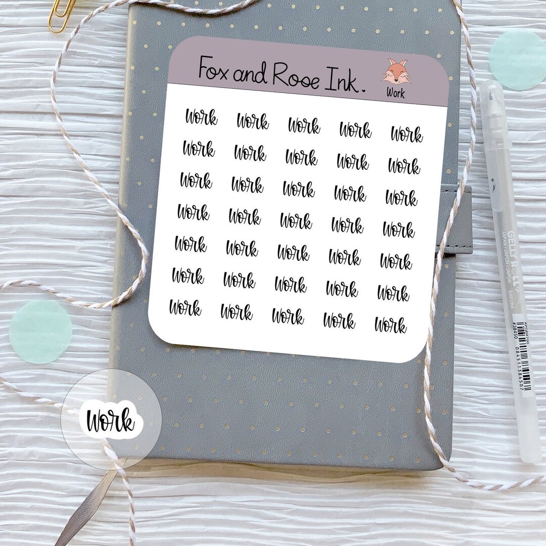 Task Script Sticker Work Script Planner Stickers Work Reminder Stickers for Planners Work ...
