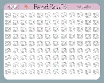 Sewing Machine Planner Stickers⎮ Sewing Machine Icon Stickers for Planners and Calendars⎮ Sewing Stickers Sheet⎮ Stickers for Seamstress