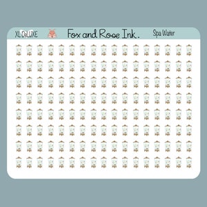 Water Planner Stickers⎮ Spa Water Icon Stickers for Planners and Calendars⎮ Water Hydration Tracker Stickers⎮ Hydrate Planner Stickers