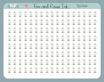 Water Planner Stickers⎮ Spa Water Icon Stickers for Planners and Calendars⎮ Water Hydration Tracker Stickers⎮ Hydrate Planner Stickers