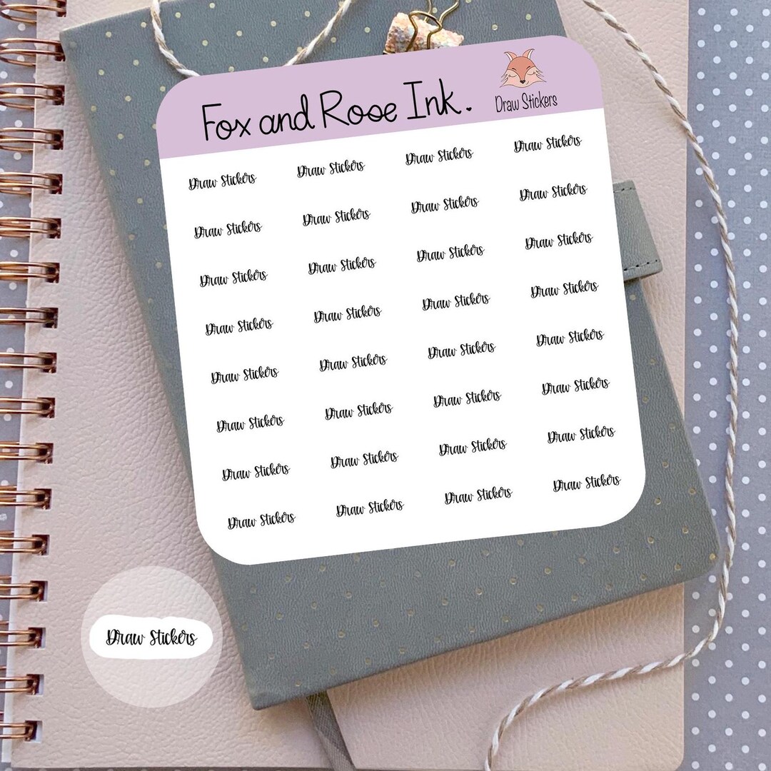 Draw Stickers Planner Stickers⎮ Draw Stickers Text Stickers for ...