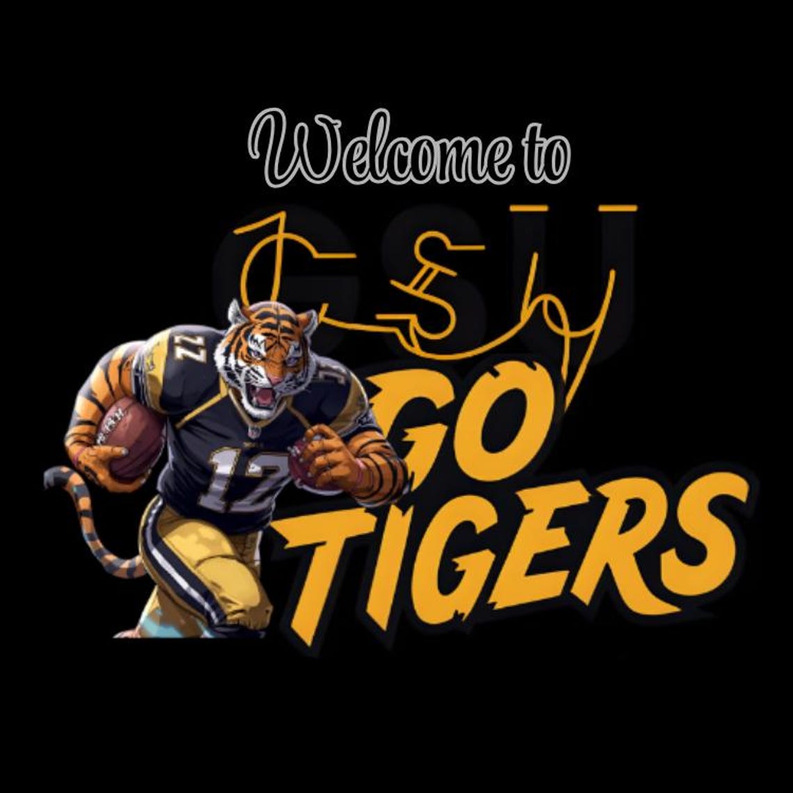 GSU Tigers Desk Mat College Office Decor, Gaming Accessory Etsy