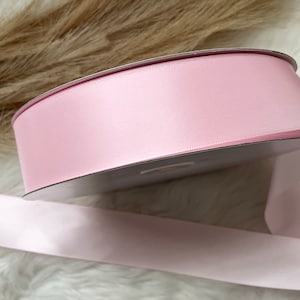 Ruban satiné double face rose de 1,5 pouce l Ruban rose par mètre | Artisanat Décoration de mariage DIY