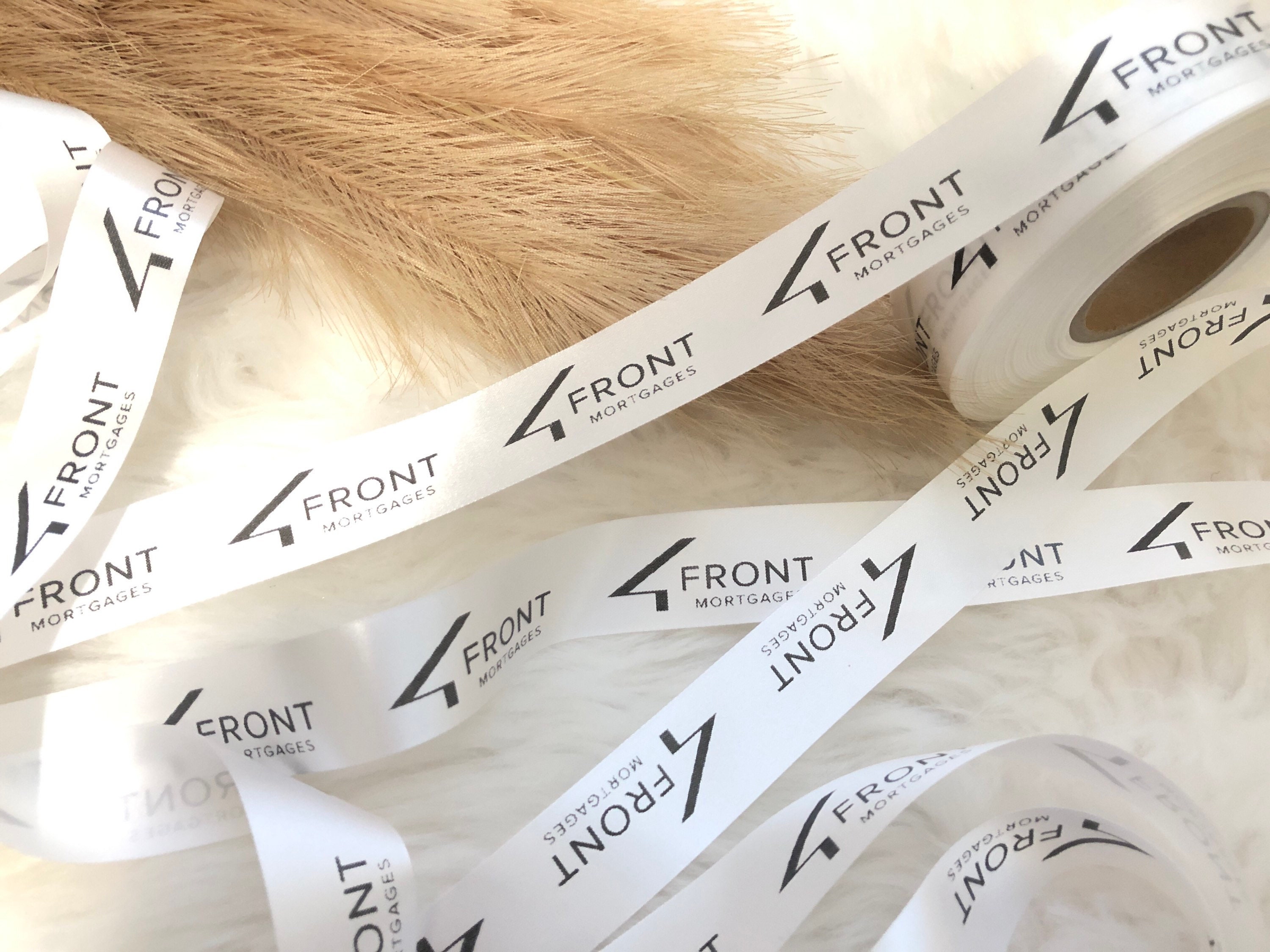 50 yards 25mm Business Branding Personalized Printed Ribbons for Any Occasions | 1” Customized Ribbon for Wedding Favours, Baptism Souvenirs