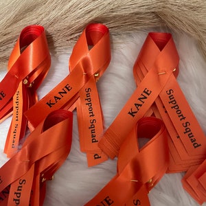 Custom Support Ribbon Pin: Personalized Memorial Remembrance Ribbon
