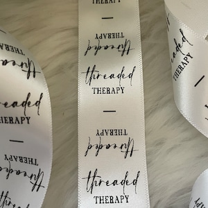 Uncut White Satin Label, Custom Branding Tag, Craft Tags, Modern Sewing Label , Clothing Tag, Quilt Label