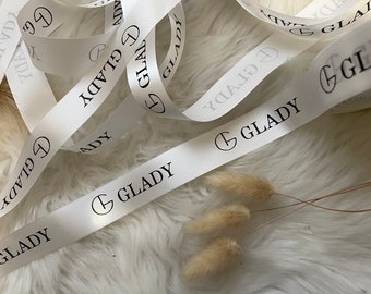 25mm | Business Branding Personalized Printed Ribbon for Any Occasions | Customized Ribbon for Wedding Favours, Labels, Tags