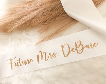 Future Mrs Sash | Custom Sash | Bachelorette Party Sash | Bride Sash | Etsy Sash | Bride Gift | Bridal SashEtsy |Personalized Sash